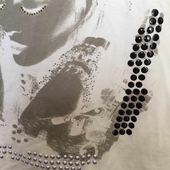Cotton & Mesh T-Shirt With Studs - Picture 3 of 5